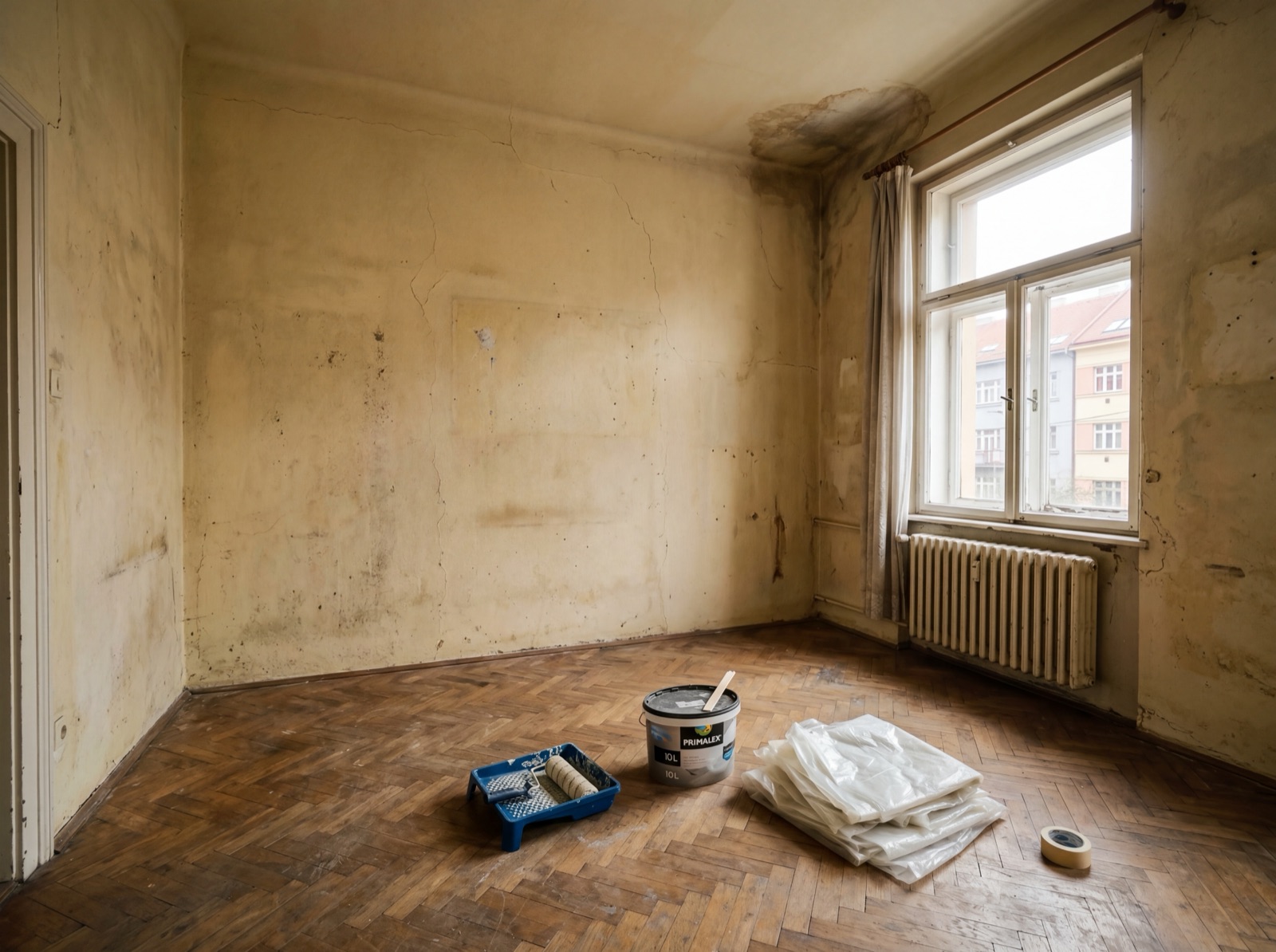 Pokoj před vymalováním